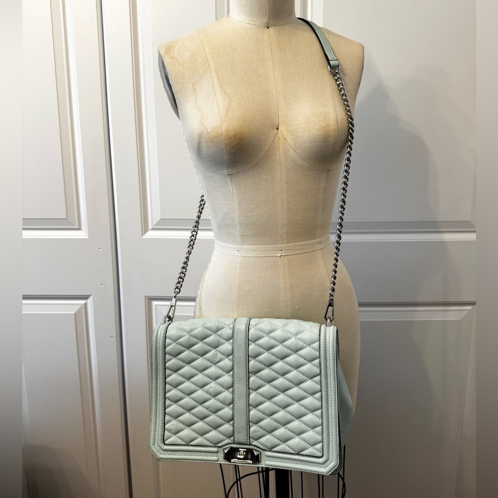 Rebecca Minkoff Quilted Light Blue Bag w/ Chain Handle